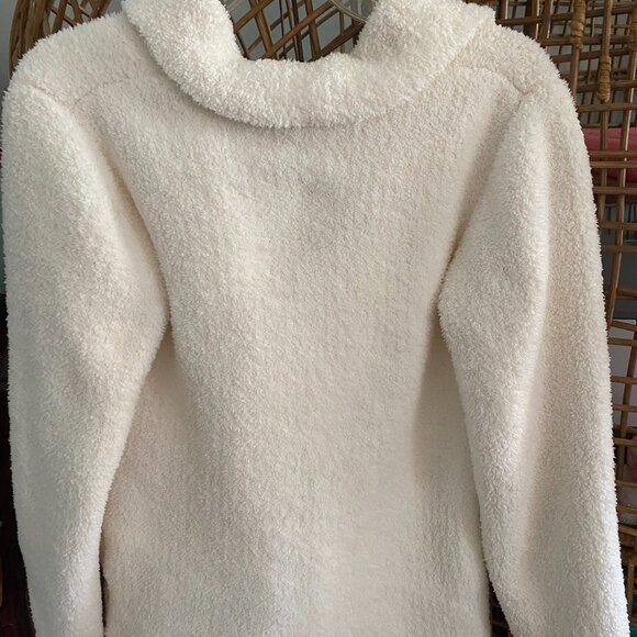 RACHEL ZOE Double Breasted Lapel Neck Ivory Teddy Sherpa Jacket Coat - Size Smal - Picture 3 of 3